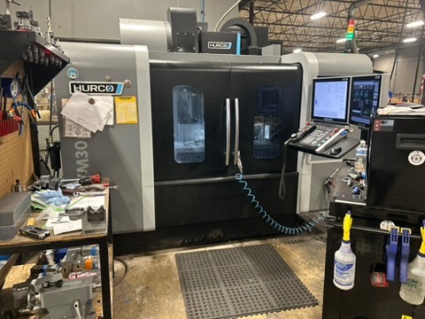 Hurco VM30 CNC vertical machining center at Kimbrell Manufacturing Corporation in Garland, Texas