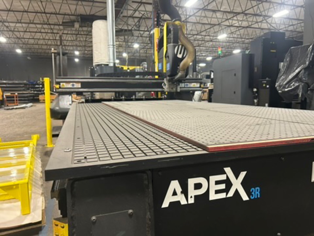 APEX CNC router gantry and cutting head